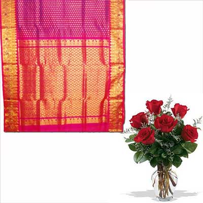 "Fancy Silk Saree Seymore Chunriya -11302 - Click here to View more details about this Product